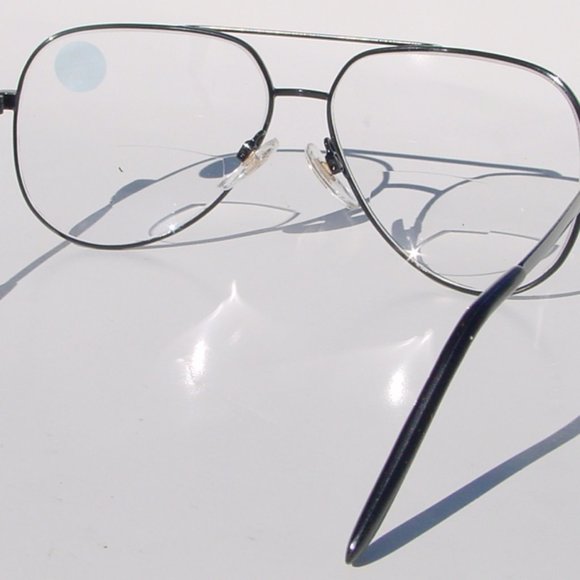 (NWT) intage 90's Aviator Metal Bi-Focal Reading Glasses (S. Black) - Picture 3 of 4